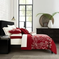 Better Homes & Gardens Conventry crveni krevet od 12 komada u torbi set jorgana sa čaršavima, kraljicom,
