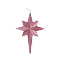 20 Pink Svjetlucave Bethlehem Star Shatterproof Božić Ornament