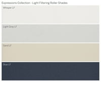Kolekcija Prilagođenih Izraza, Cordless Light Filtering Roller Shade, Whisper, 3 4 Width 72 Length