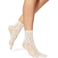 Ženska čipkasta ažurna čarapa za gležanj