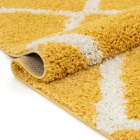 Dobro u tkanoj kabani geometrijski marokanski rubni tepih, žuti