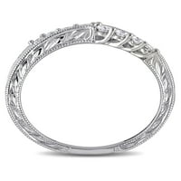 Carat T. W. Diamond 14kt Bijelo zlato polu Eternity vjenčani prsten