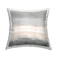 Stupell Industries pink & Grey brušeni apstraktni štampani jastuk za bacanje dizajn Rachel Springer