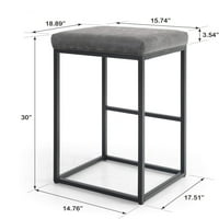 30 Counter visina barske stolice oslonac za noge PU kožni Set barske stolice bez ruku metalna Čelična baza
