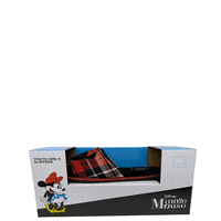 Disney Minnie Mouse Holiday Plaid Fau Fur Slide Papuče