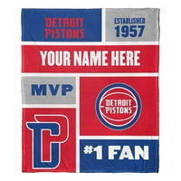 Detroit Pistons NBA Colorblock Personalizirani svileni dodir za bacanje