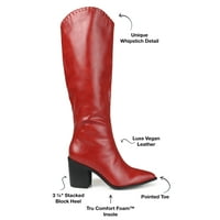 Kolekcija Journee Wemens Daria Tru Comfort Foad širine širine Wide Calf naslonjene cipele na petu High Boots