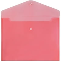 Plastične koverte, 9,8x13, 12 pakovanja, crveno