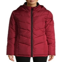 Velika hladna ženska ženska chevron naduvana puffer kratka jakna