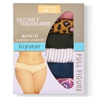 Tajno blago ženske Plus pamučne modne Hipster gaćice, paket
