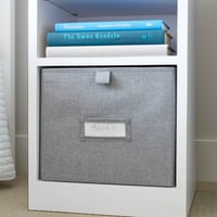 iDesign Codi Fabric storage Cube Organizator, siva