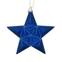 12ct mat raskošno plava svjetlucava zvijezda Shatterproof Božić ukrasi 5