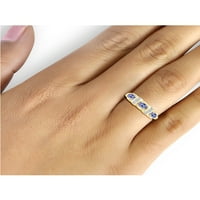 JewelersClub Tanzanite Prsten Birthstone Nakit-0. Karatni tanzanit 14k pozlaćeni srebrni prsten nakit sa
