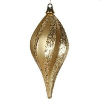 Vickerman 12 '' Zlatni sjaj Swirl Drop Bitch Ornament
