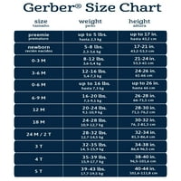 Kombinezon za Gerber Baby Girl, veličine novorođenče-12m