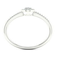 Imperial 1 5CT TDW Diamond 10k Bijelo zlato Ovalni dijamantski Halo obećavajući prsten