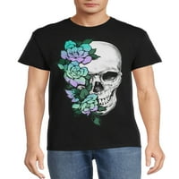 Good Vibrations Skeleton & Flower Skull kratki rukav muške grafičke majice, 2 pakovanja