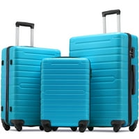 Hommoo 3-komadni set za prtljag, prenosivi veliki kapacitet koji putuju za prtljag s prtljagom sa TSA bravom,