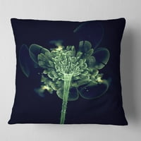 Dizajnerska zelena fraktalni cvijet u zraku - cvjetni jastuk za bacanje - 16x16