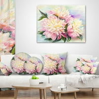 Designart Blooming Pink Peonies - cvjetni jastuk-18x18