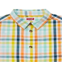 Wrangler Boys Kratak rukav dugme-up Shirt, 2-Pack, veličine 4 - & Husky