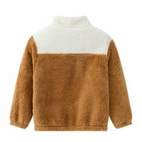 Toddler Baby Boys slatka modna čvrsta boja zimske kapuljače Držite toplu pamučnu odjeću gustu kaput