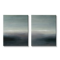 Stupell Industries Dark Horizon landscape Scene Painting Gallery Wrapped Canvas Print Wall Art, Set od 2,