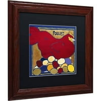 Zaštitni znak likovne umjetnosti PULETS II Canvas art by boja pekara crna mat, drveni okvir
