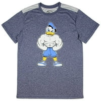 Disney Mens ' Donald Duck Muscles Performance Active Graphic T-Shirt