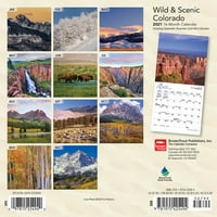 Browntrout Publishers Monthly Mini zidni kalendar Colorado Wild i Scenic