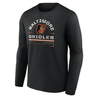 Muška fanatika brendirana Crna Baltimore Orioles Team majica dugih rukava