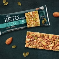 : omjer Keto Friendly Crunchy barovi, Kokosov badem, Gluten Snack, CT