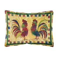 Carolines blaga 8062pw Bird - Roaoster Platneno dekorativni jastuk, 12h X16W, višebojni