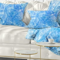 Designart plavi fraktalni dramatični oblaci - apstraktni jastuk za bacanje - 12x20