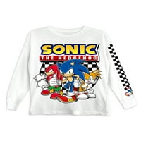 Sonic The Hedgehog Boys Modni Karirani Dugi Rukavi Grafički Majica Veličine 4-18