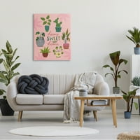 Stupell Industries Home slatki dom šarmantne biljke u saksiji platneni zid Art, 40, dizajn Louise Allen