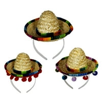 Jiaroswwei Mini meksička šeširka za kosu za kosu dan za glavu DAN MREDNOG KOSAY PRIKLJUČAVA