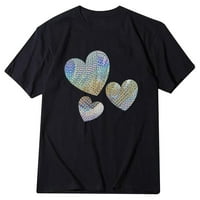 Valentine Majica kratkih rukava modni laserski uzorak Štampanje ljetne majice casual okruglih tshirts vrata