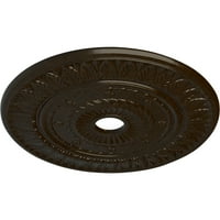 Ekena Millwork 3 4 od 5 8 ID 1 8 P listovni stropni medaljon, ručno oslikana bronza