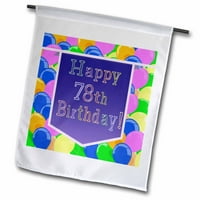 Baloni sa ljubičastim banerom sretni 78. rođendan okućnica za rođendan FL-174844-2
