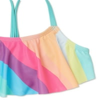 Shelloha djevojke prevrću Bikini gornji i donji dio, UPF 50+, 2-dijelni set za plivanje, veličine 4-16