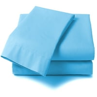 Swan Comfort set posteljine od mikrovlakana od 4 komada-Twin, svijetlo plava