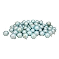 60ct mat Baby Blue Shatterproof Božić Ball ukrasi 2.5