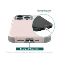 onn. Tanka robusna torbica za telefon za iPhone Pro Ma iPhone Pro Ma-Pink siva