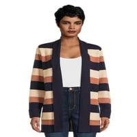 Jane Street ženski otvoreni prednji kardigan džemper dugih rukava, srednje težine, veličine XS-XXXL