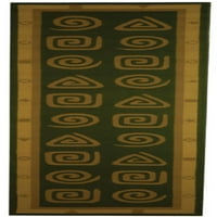 Chelsea Lucetta Sažetak Geometrijska prostirka vunene vune, zelena, 2'6 10 '