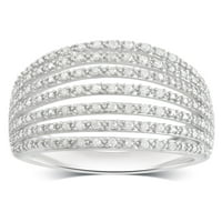 Arista Carat Diamond prsten za godišnjicu više reda u Sterling srebru