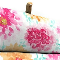 Jordan Manufacturing 72 22 Gardenia Bloom višebojni cvjetni pravougaoni vanjski Ležaljka jastuk sa vezicama