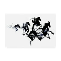 Zaštitni znak likovne umjetnosti' crni konji Sažetak ' platnena Umjetnost Roberta Farke