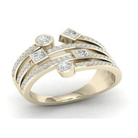 5 8Ct TDW Diamond 10k modni prsten od žutog zlata